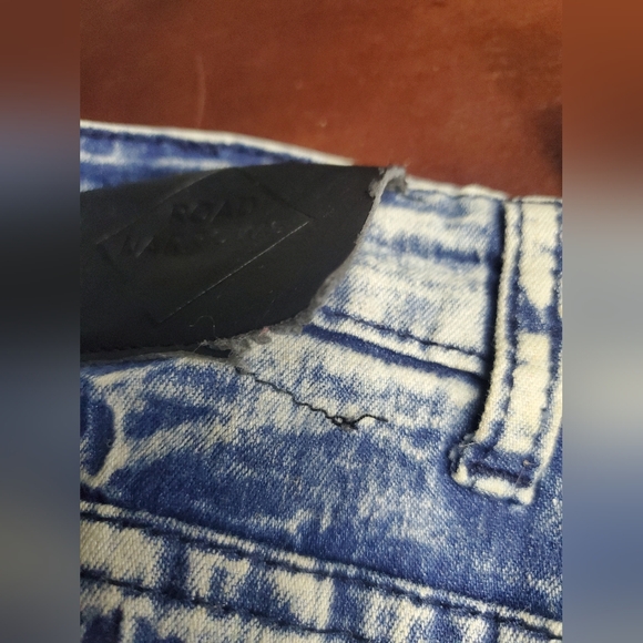 Road Narrows Big Men Distressed Blue Denim Jeans Mens Size 50x34 - Picture 6 of 6